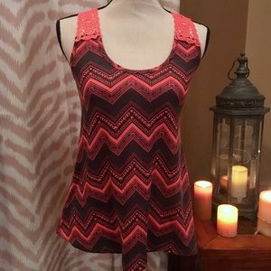 ❌SOLD Rue 21 Pink & Black Tank